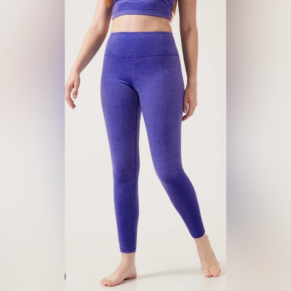 Athleta Elation Velvet Leggings - Purple